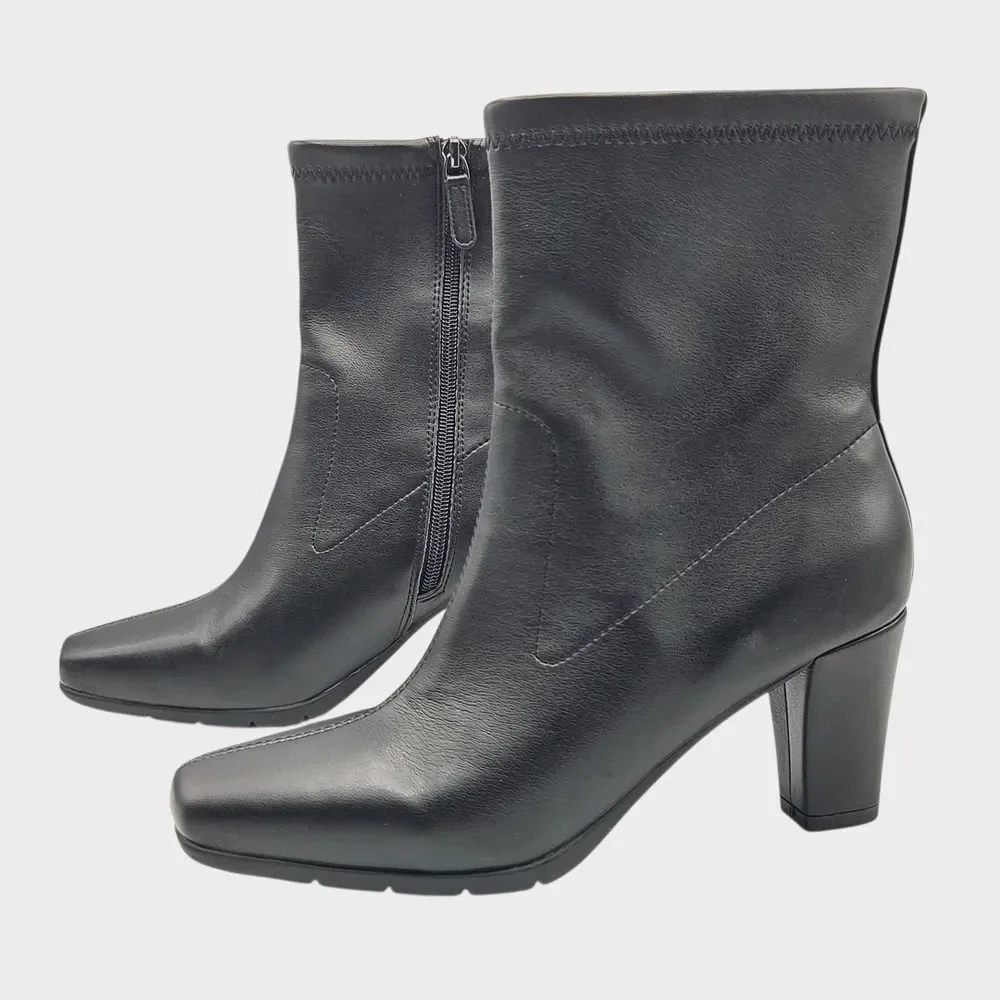 Aerosoles‎ Women's Cinnamon Heeled Tailored Booties Black Size 9.5 Ankle Boots